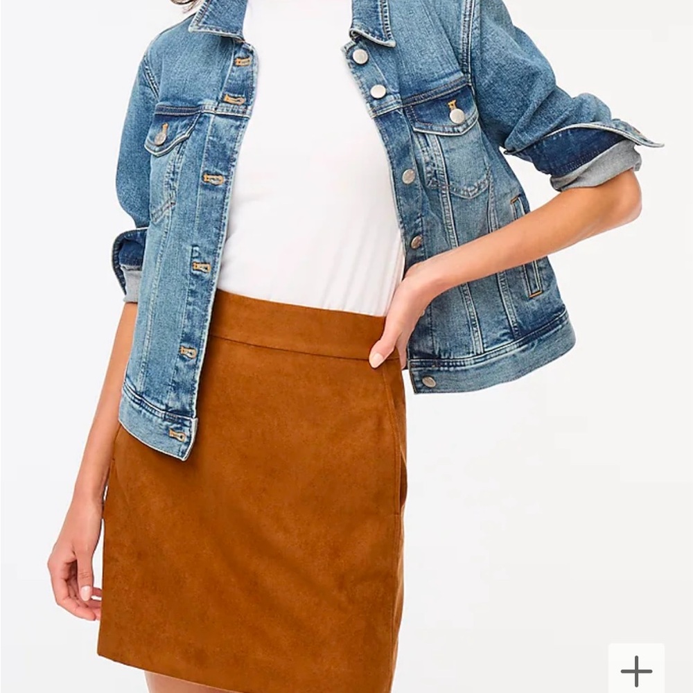 J Crew size 6 Faux-suede mini skirt